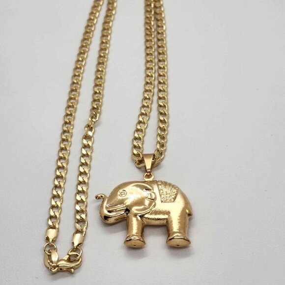 Brand New Brazilian 18k Gold Filled Elephant Necklace - Picture 3 of 4